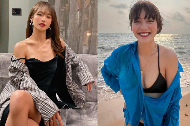 Khả Ngân diện bikini tôn vòng một