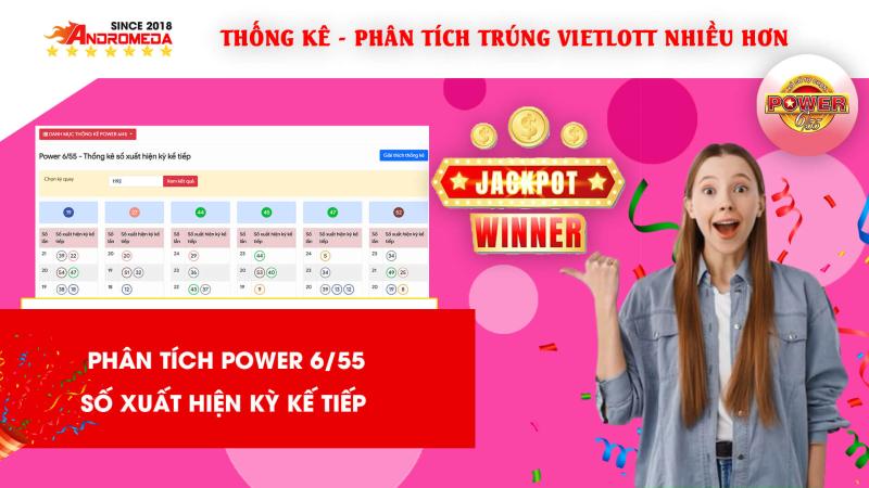 POWER 6/55 - Hướng dẫn thống kê phân tích SỐ XUẤT HIỆN KỲ KẾ TIẾP