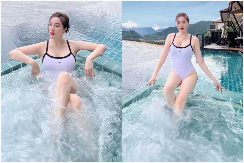 Tiếp tục với Bảo Thy khoe dáng với bikini nhỏ xíu