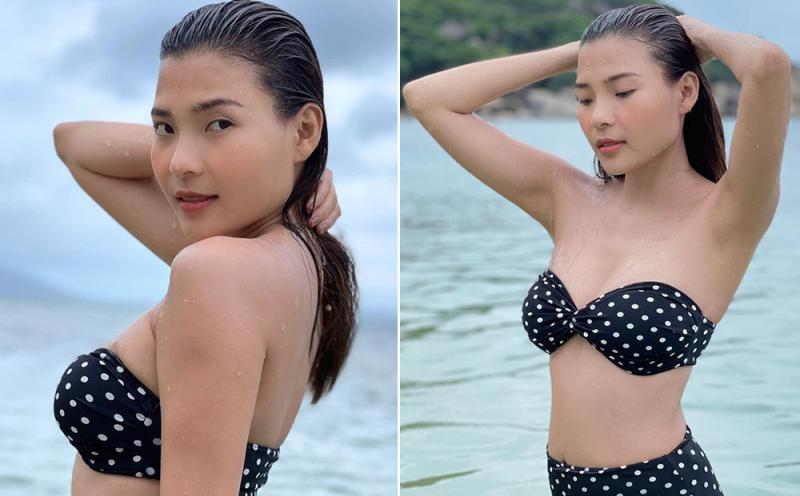 Bà xã Lương Thế Thành tung ảnh bikini nóng bỏng sau tin đồn bầu bí