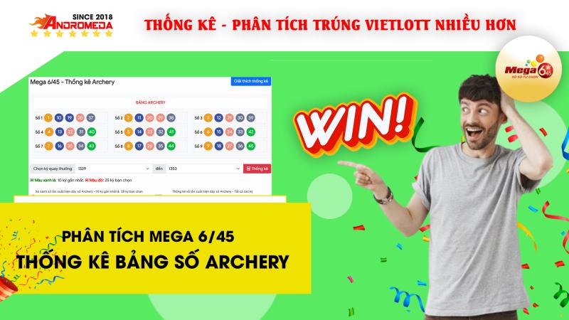 MEGA 6/45 - Hướng dẫn THỐNG KÊ - PHÂN TÍCH BẢNG ARCHERY